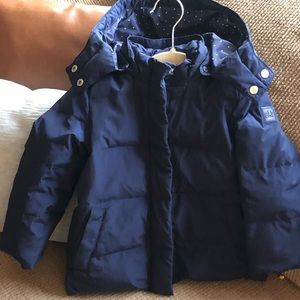 Gap 3T girls navy down coat